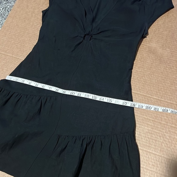 Sandro Paris Ronald CutOut Gathered Twill Linen Blend Mini Dress In Black, 38/M - Picture 11 of 15